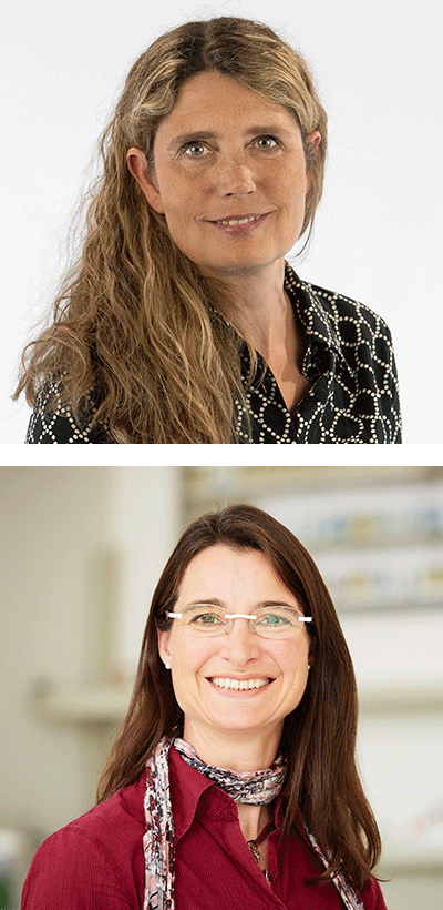 Dr. Sabine Mendach - oben im Bild, StRin Birte Cirotzki - unten im Bild