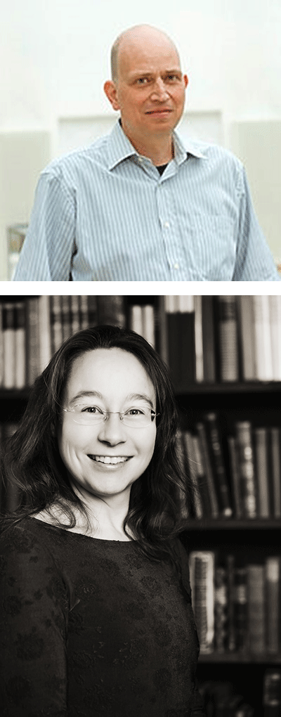 Prof. Dr. rer. nat. André Grüning - oben im Bild, dr. Susanne Schindler - unten im Bild